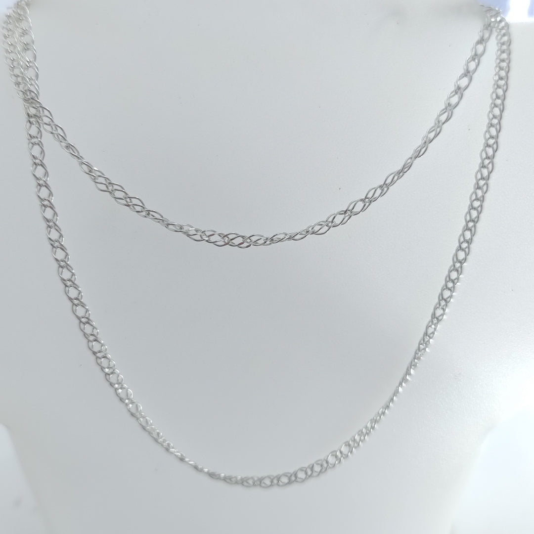 CADENA TEJIDO ESLABONES PLATA .925 50 CM 3.9 GR (NUEVO)