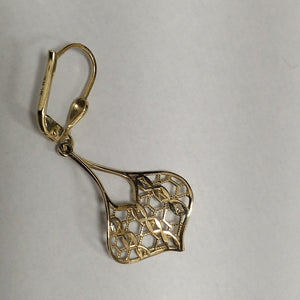 ARETES PAR ORO 14 K 2.3 GRMS (SEMINUEVO)