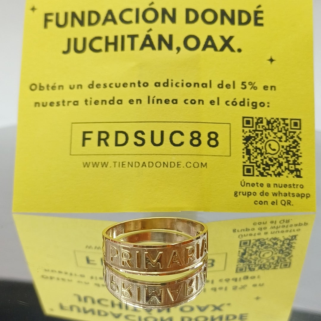 ANILLO DE GRADUACIÓN ORO 8 K 2.1 GRMS (SEMINUEVO)