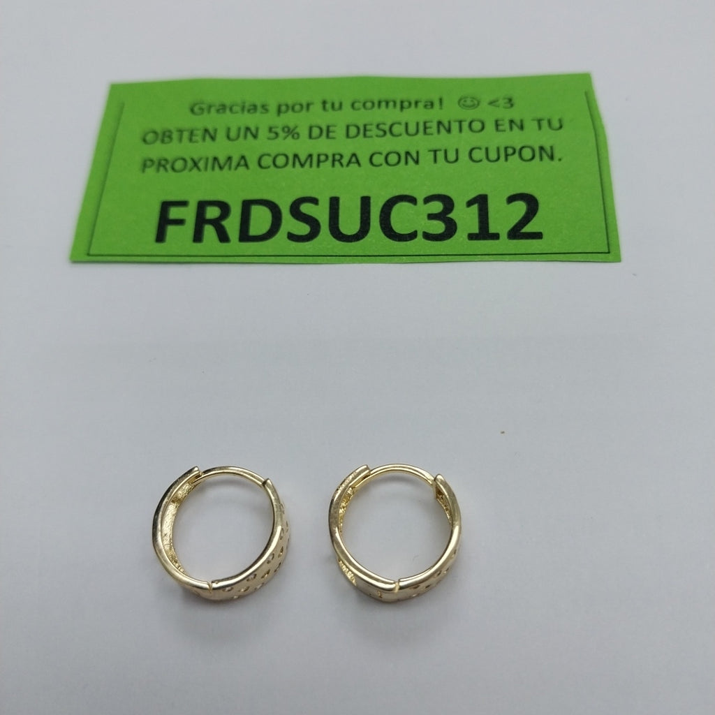 ARRACADAS PAR ORO 14 K 2.6 GRMS (SEMINUEVO)