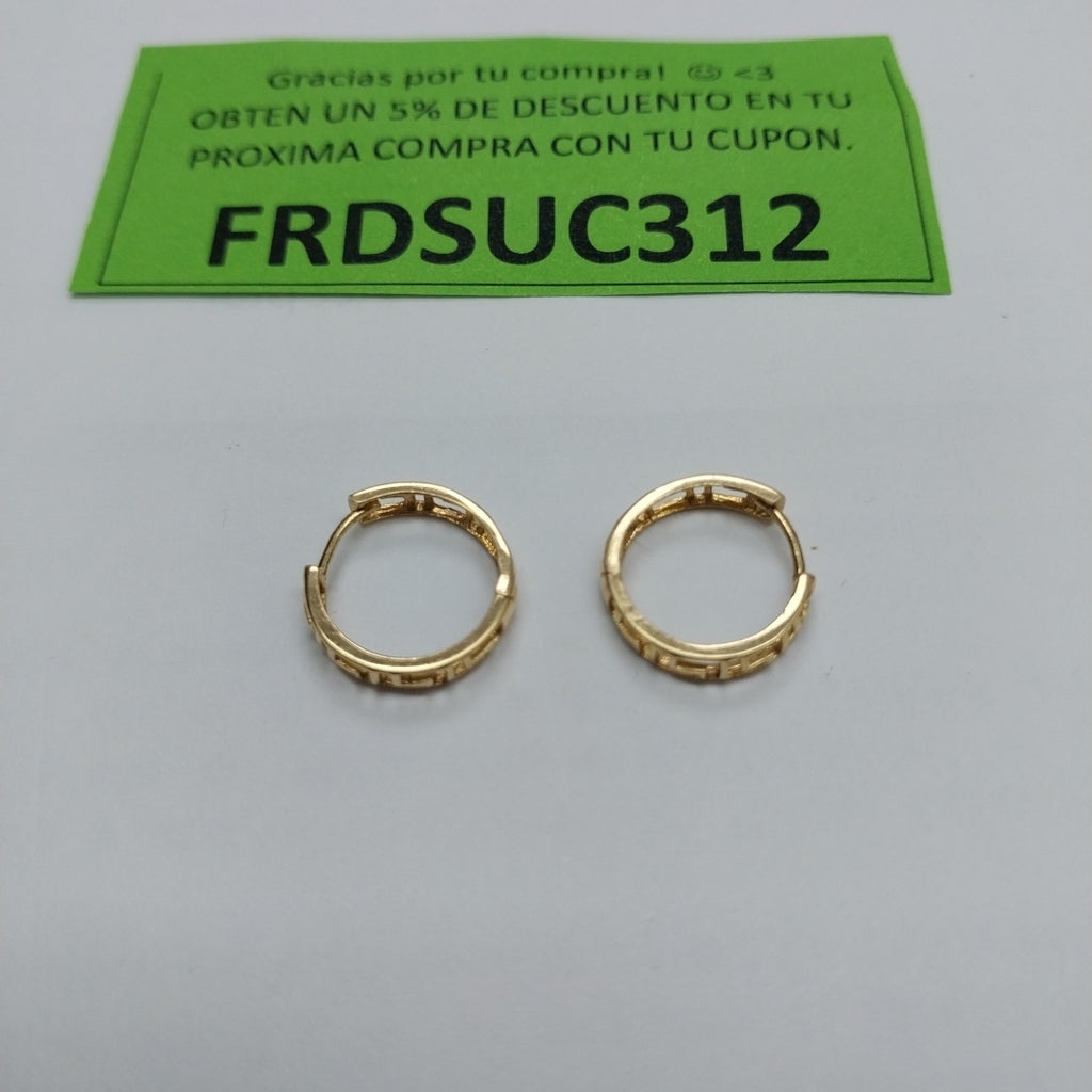 ARRACADAS PAR ORO 14 K 1.3 GRMS (SEMINUEVO)