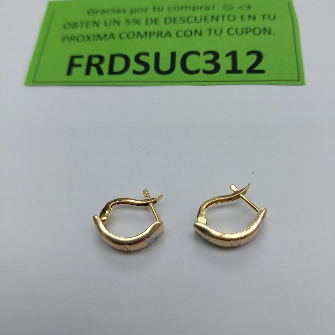 ARRACADAS PAR ORO 14 K 1.2 GRMS (SEMINUEVO)