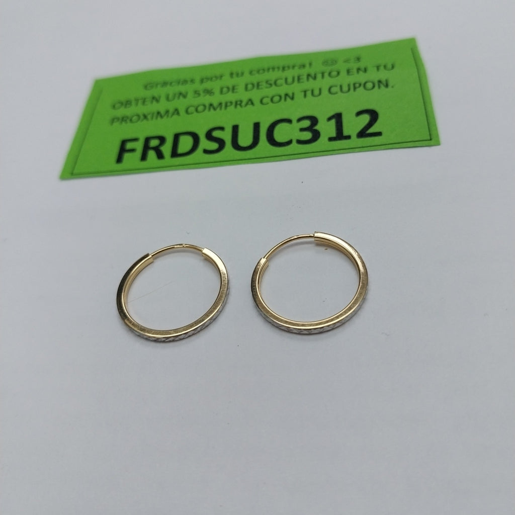 ARRACADAS PAR ORO 14 K 0.9 GRMS (SEMINUEVO)
