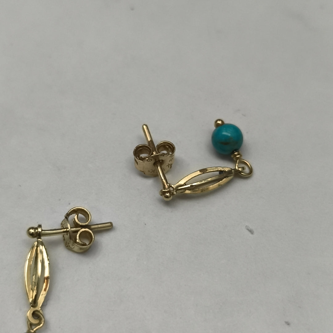 ARETES PAR ORO 14 K 1 GRMS (SEMINUEVO)