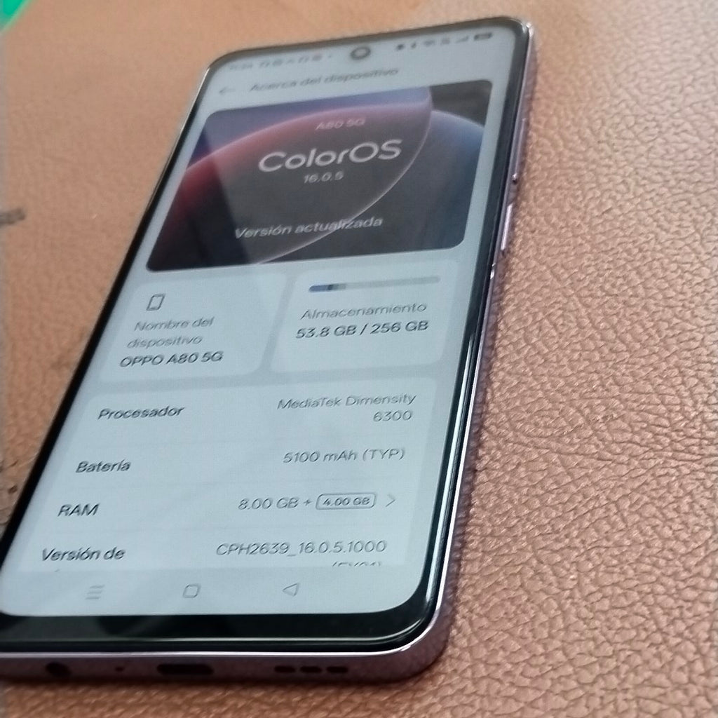CELULAR OPPO A80 5G CPH2639 (2024) 256 GB 8 GB RAM (SEMINUEVO)