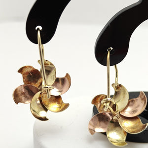 ARETES PAR ORO COMBINADO 10 K 3,70 GRMS (SEMINUEVO)