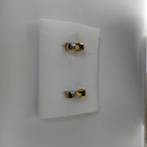 ARRACADAS PAR ORO, ORO COMBINADO 14 K 3.3 GRMS (SEMINUEVO)