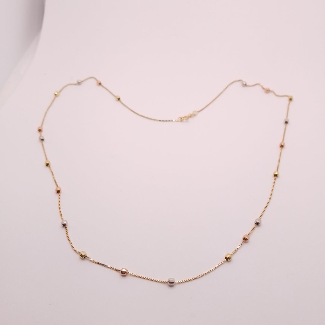 CADENA ORO, ORO COMBINADO 14 K 2.6 GRMS (SEMINUEVO)