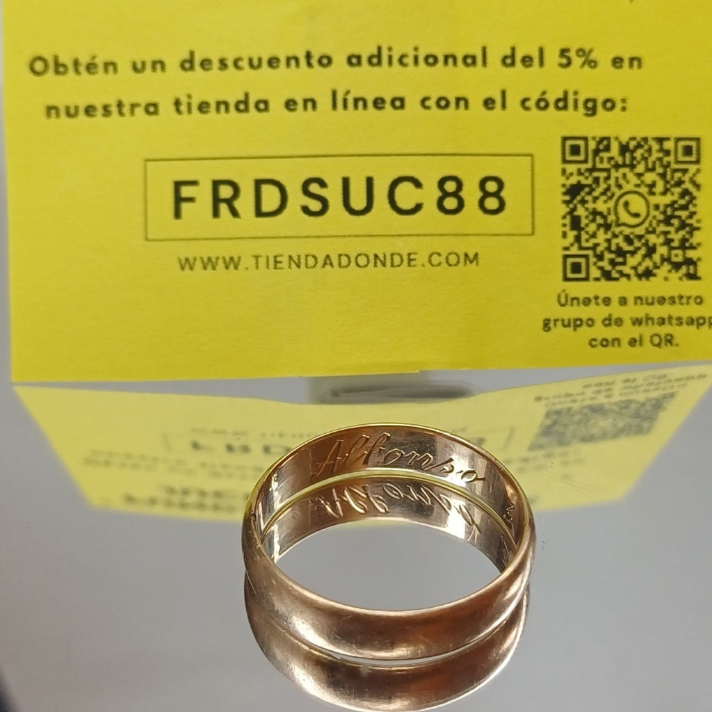 ARGOLLA ORO 10 K 3.7 GRMS (SEMINUEVO)