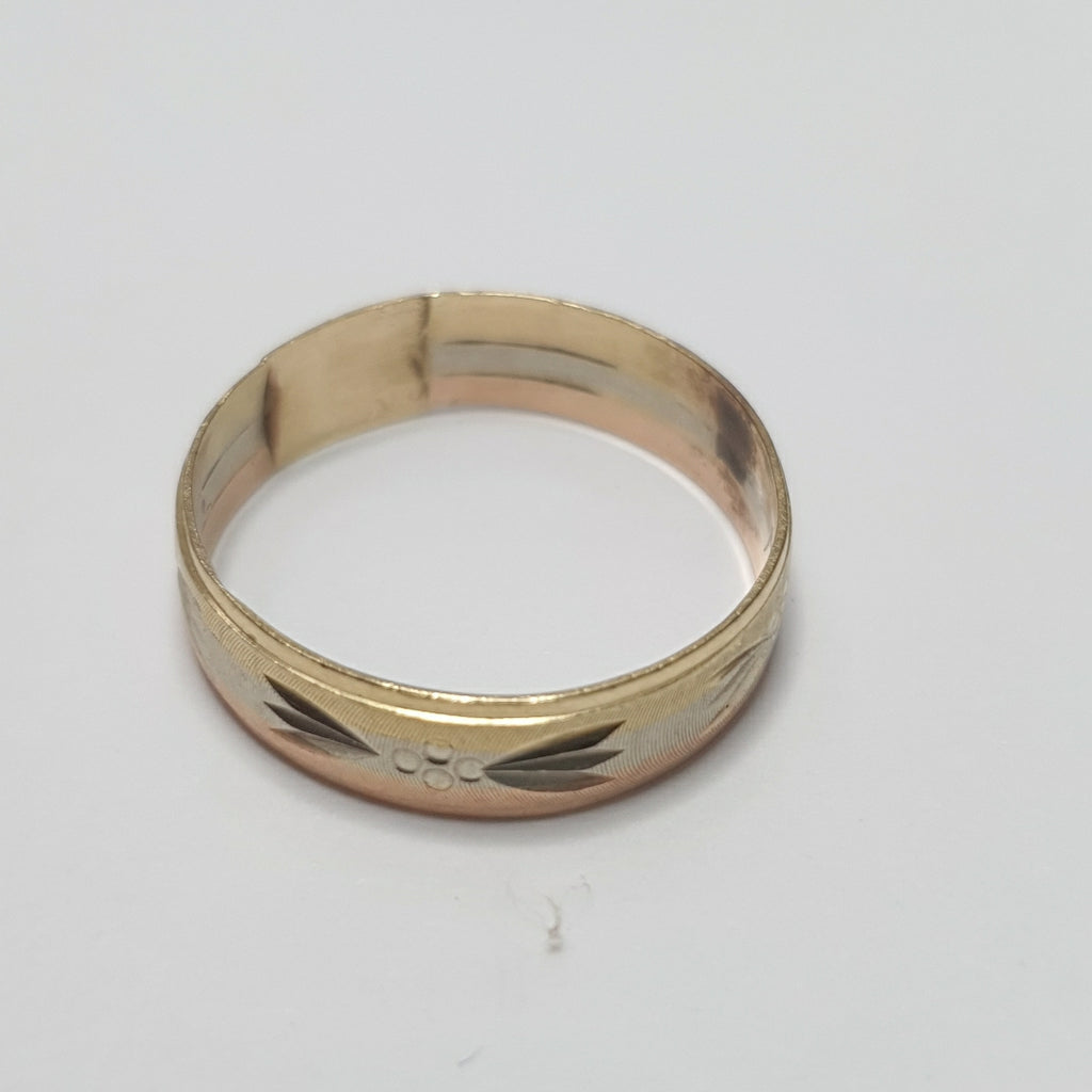 ARGOLLA ORO, ORO COMBINADO 10 K 1.7 GRMS (SEMINUEVO)
