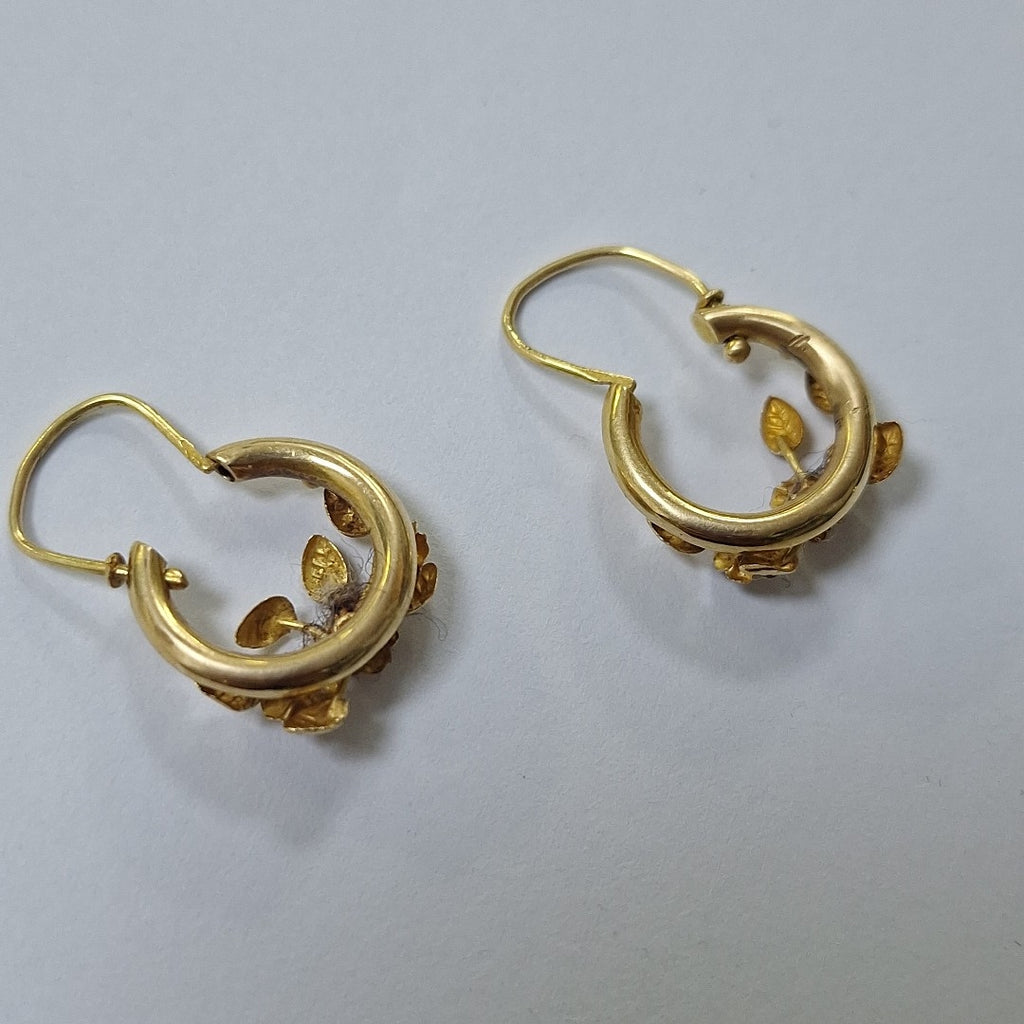 ARRACADAS PAR ORO 18 K 2.6 GRMS (SEMINUEVO)