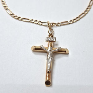CADENA, CRUCIFIJO ORO 10 K 3.8 GRMS (SEMINUEVO)