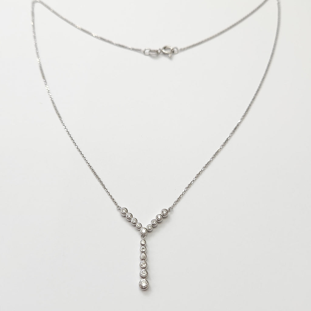 GARGANTILLA ORO BLANCO 14 K 2.7 GRMS (SEMINUEVO)