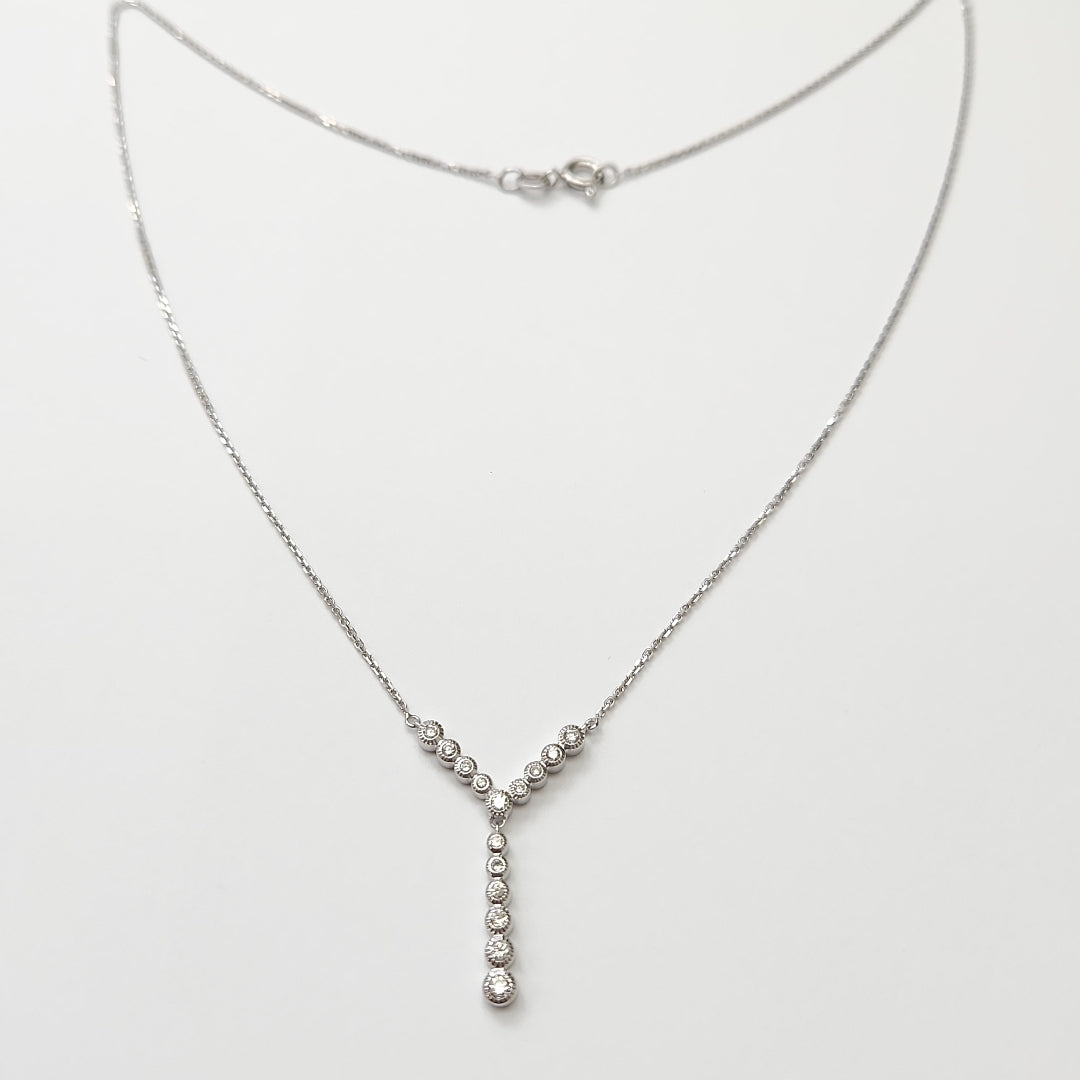 GARGANTILLA ORO BLANCO 14 K 2.7 GRMS (SEMINUEVO)