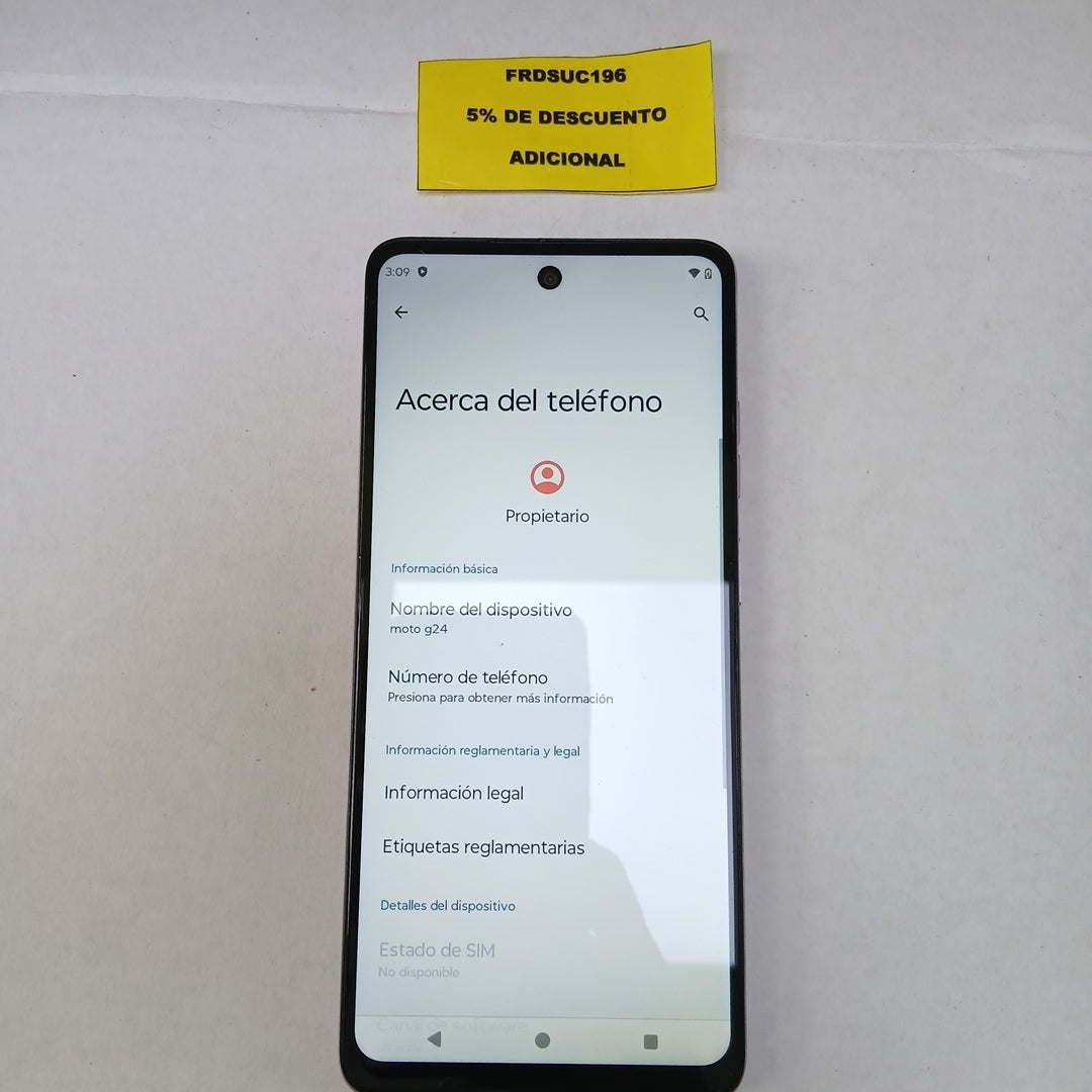 CELULAR MOTOROLA MOTO G24 XT2423-1 (2024) 256 GB 4 GB RAM