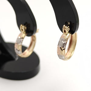 ARRACADAS PAR ORO, ORO COMBINADO 14 K 1.3 GRMS (SEMINUEVO)