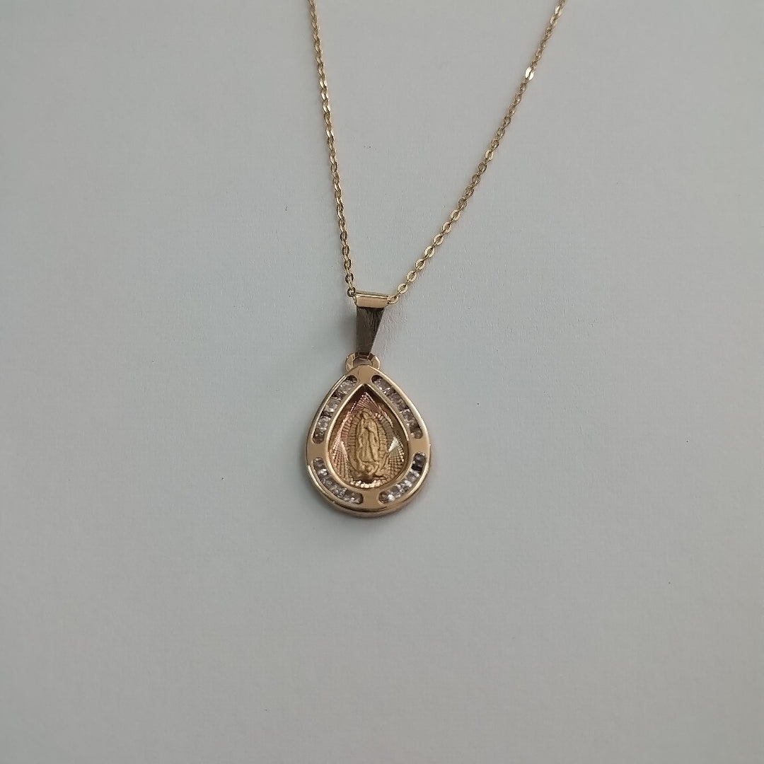 CADENA,MEDALLA RELIGIOSA ORO 14 K 1,60 GRMS (SEMINUEVO)