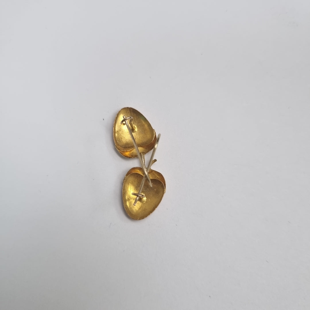 ARETES PAR ORO,ORO COMBINADO 10 K 1,00 GRMS (SEMINUEVO)