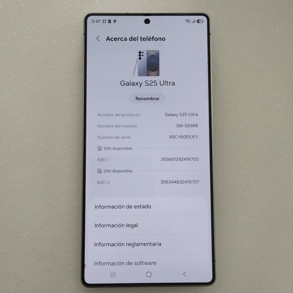 CELULAR SAMSUNG GALAXY S25 ULTRA SM-S938B (2025) 512 GB 12 GB RAM (SEMINUEVO)