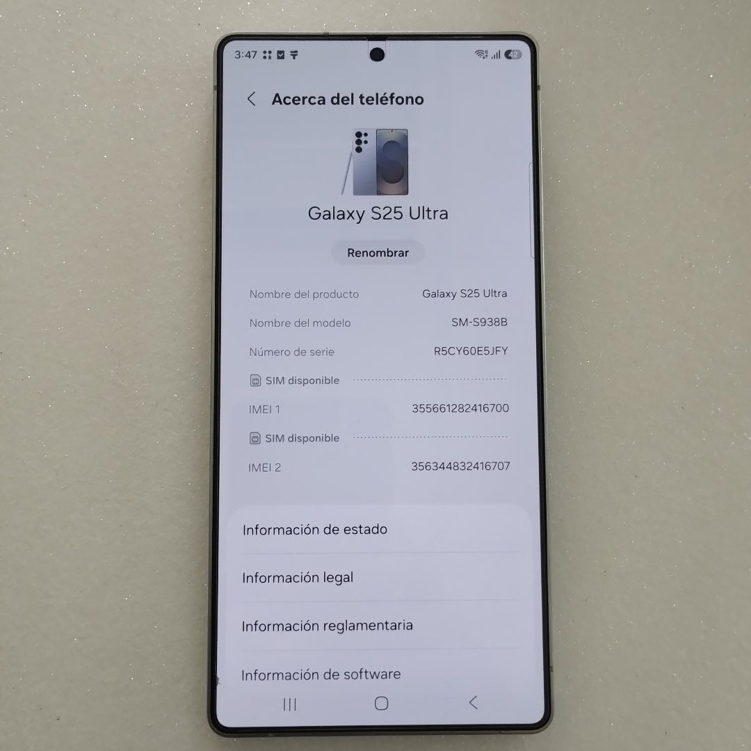 CELULAR SAMSUNG GALAXY S25 ULTRA SM-S938B (2025) 512 GB 12 GB RAM (SEMINUEVO)