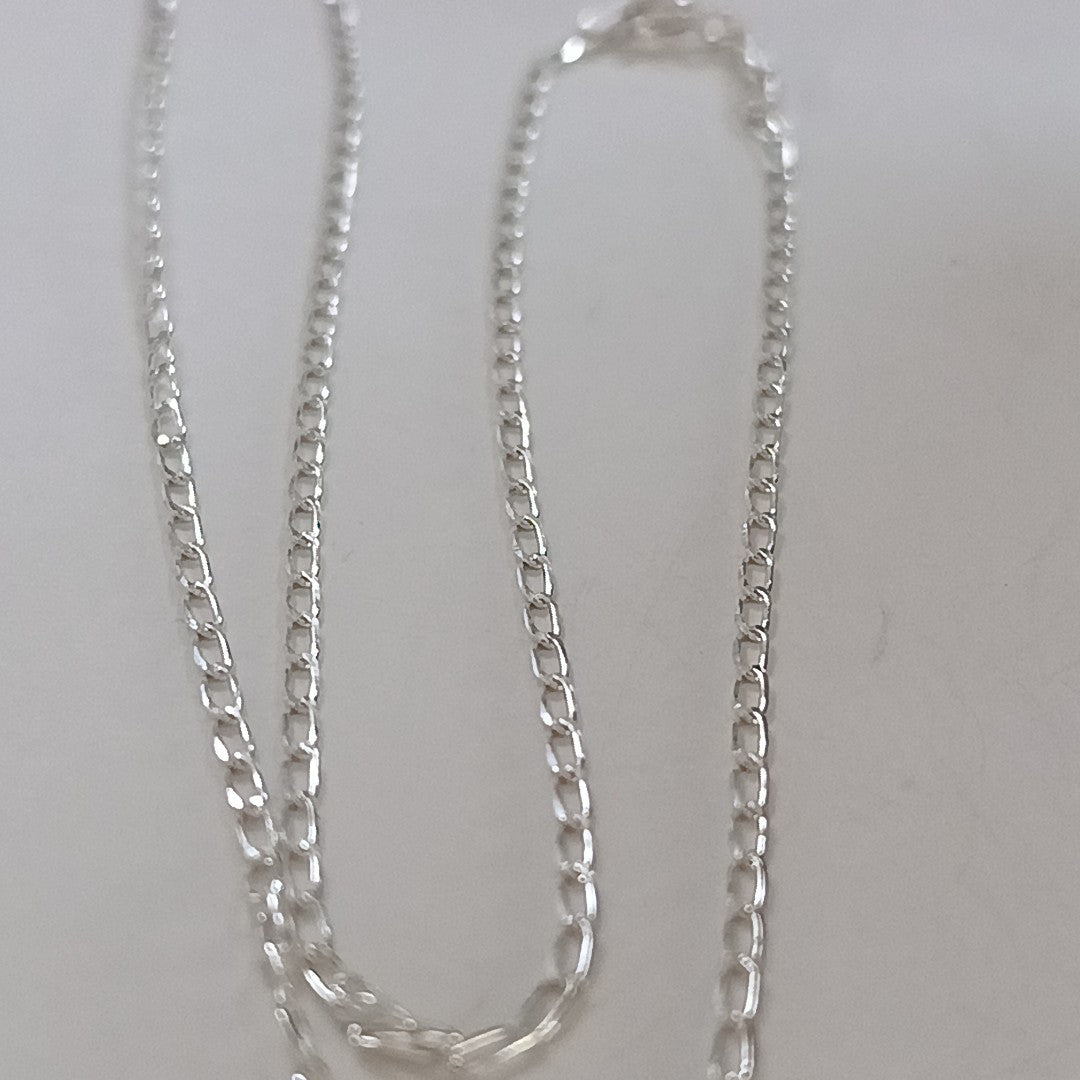 CADENA TEJIDO ESLABONES PLATA .925 60 CM 3 GR (NUEVO)