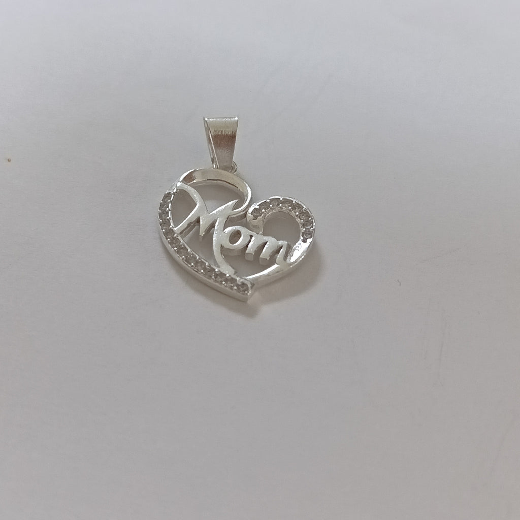DIJE CORAZON C/CIRCONIAS PLATA .925 3.1 GR (NUEVO)