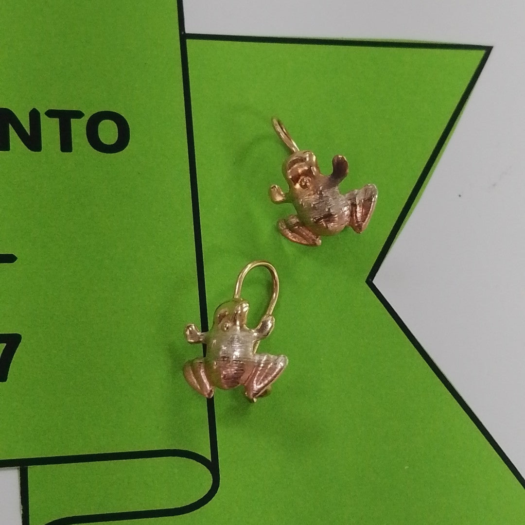 ARETES PAR ORO COMBINADO 10 K 1,20 GRMS (SEMINUEVO)