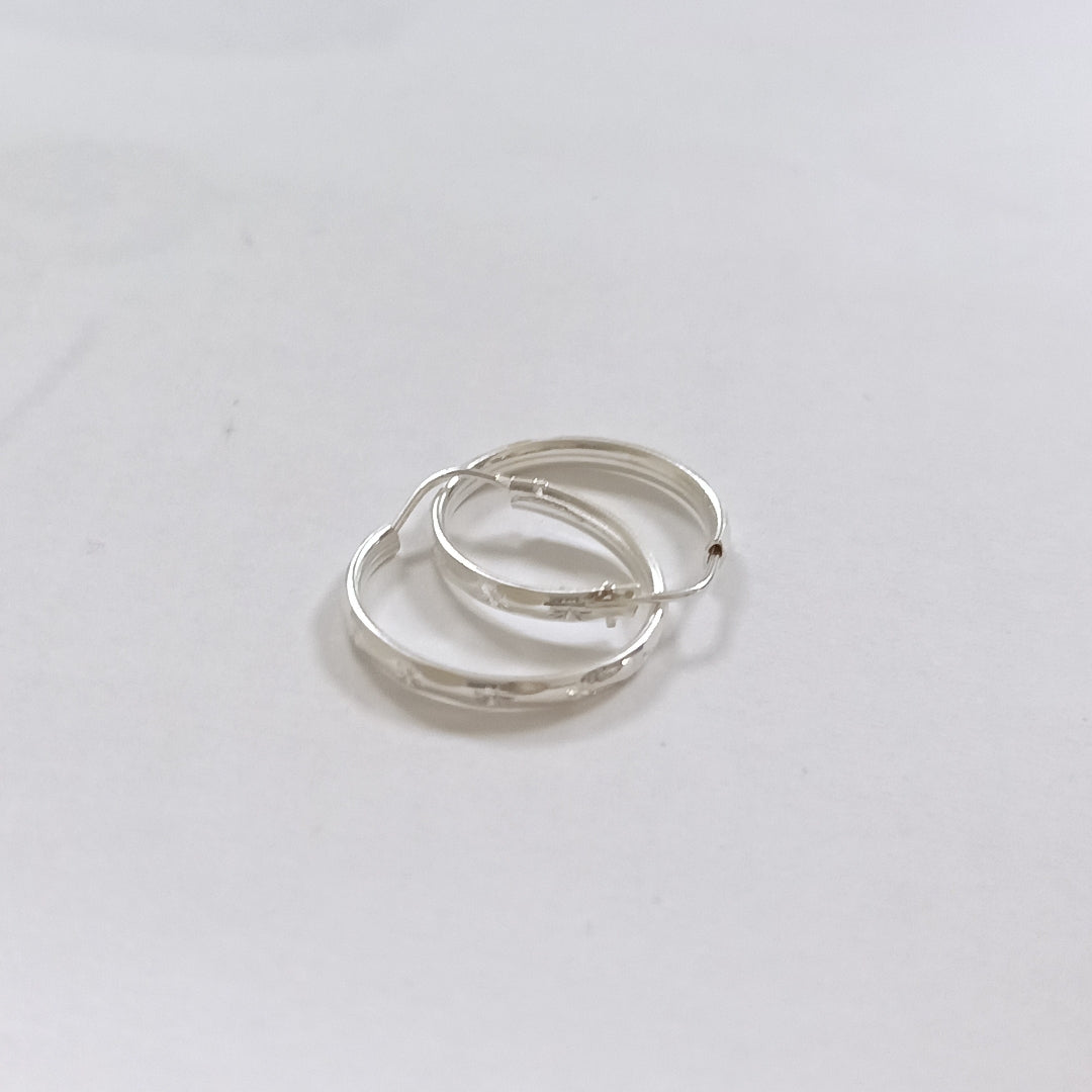 PAR ARRACADAS FACETADA PLATA .925 2.1 GR (NUEVO)