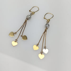 ARETES PAR ORO COMBINADO 14 K 2 GRMS (SEMINUEVO)
