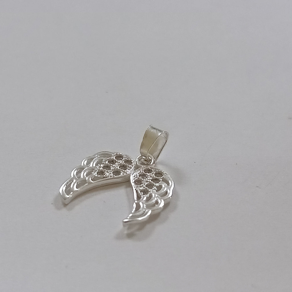 DIJE ALAS C/CIRCONIAS PLATA .925 2.4 GR (NUEVO)