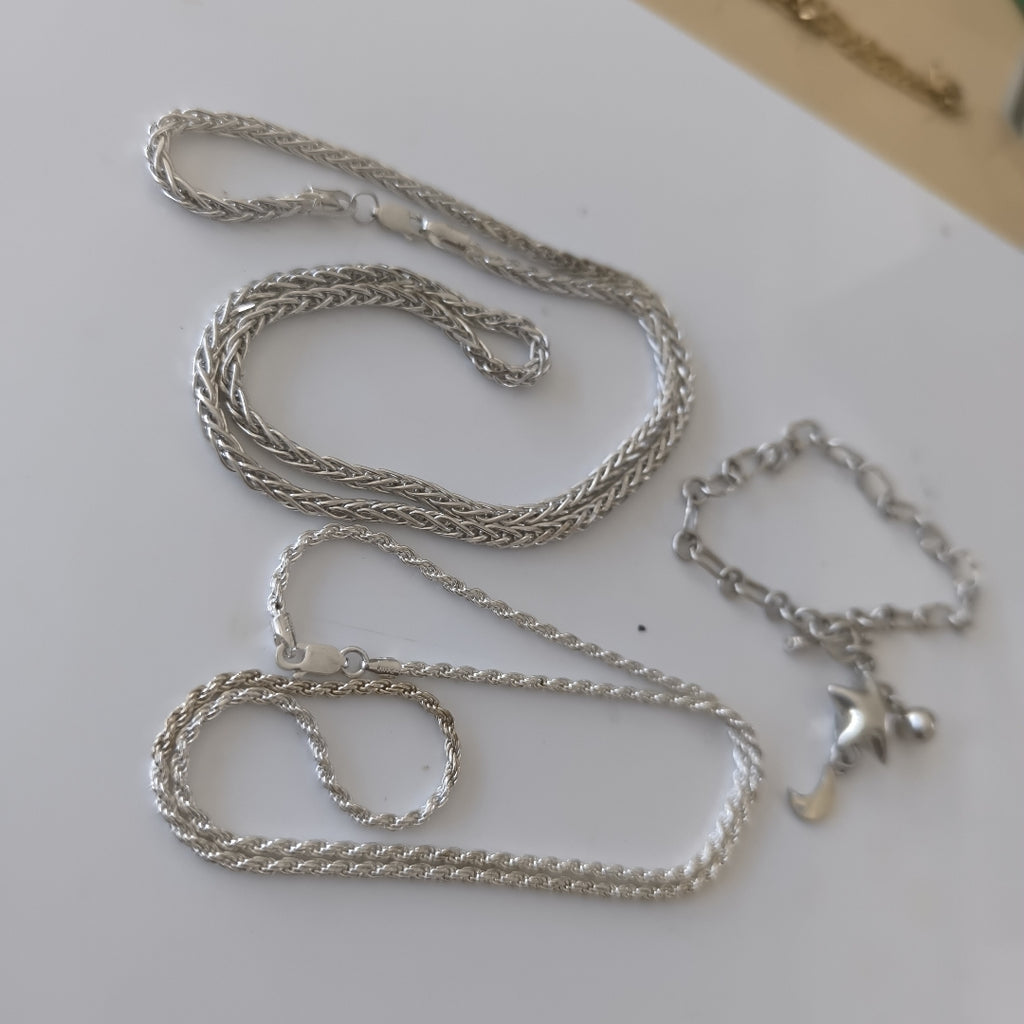 CADENA,PULSERA PLATA 42,10 GRMS (SEMINUEVO)