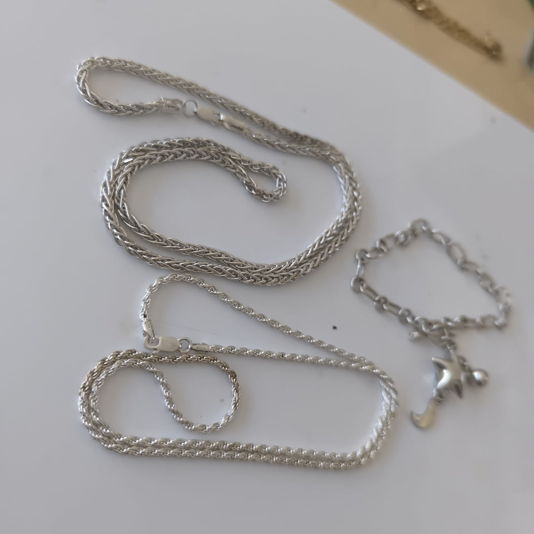 CADENA,PULSERA PLATA 42,10 GRMS (SEMINUEVO)