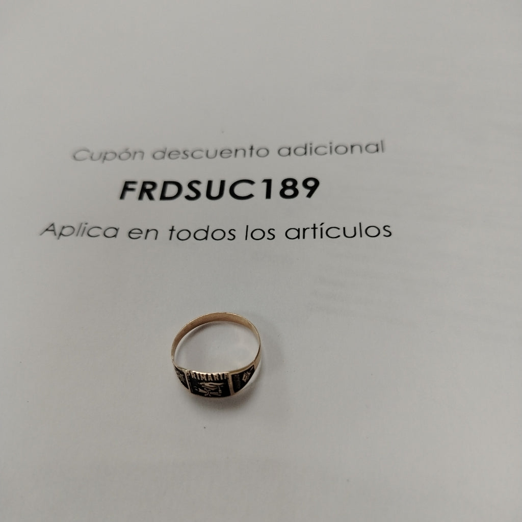 ANILLO DE GRADUACIÓN ORO 8 K 1.1 GRMS (SEMINUEVO)