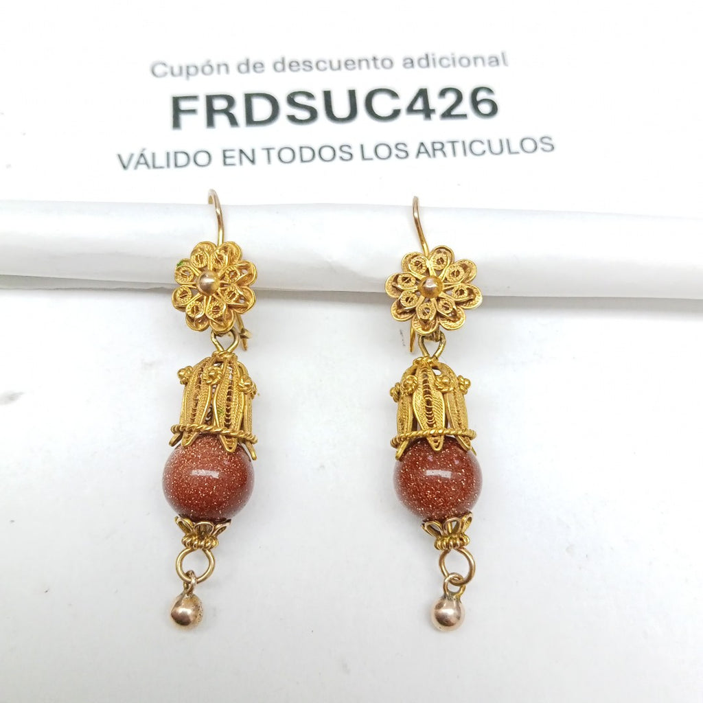 ARETES PAR ORO 8 K 7.8 GRMS (SEMINUEVO)