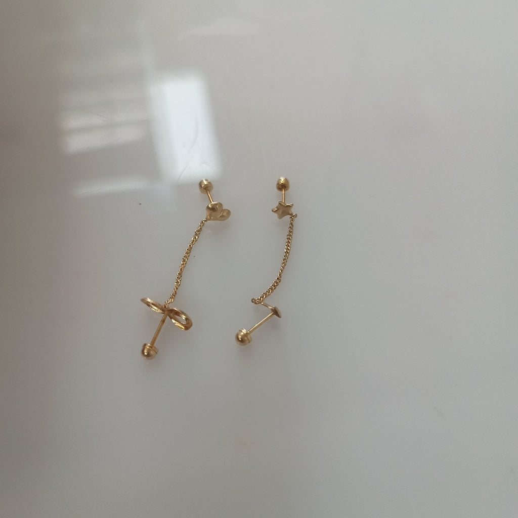 ARETES PAR ORO 10 K 0.5 GRMS (SEMINUEVO)