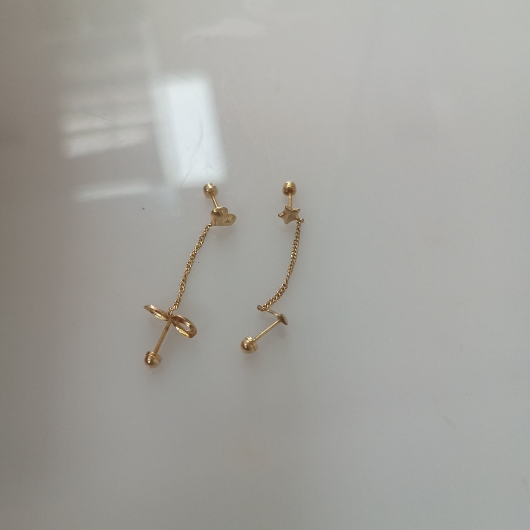 ARETES PAR ORO 10 K 0.5 GRMS (SEMINUEVO)