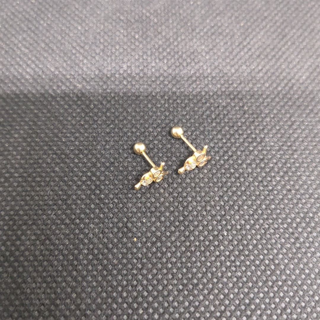 BROQUELES PAR ORO 14 K 1 GRMS (SEMINUEVO)