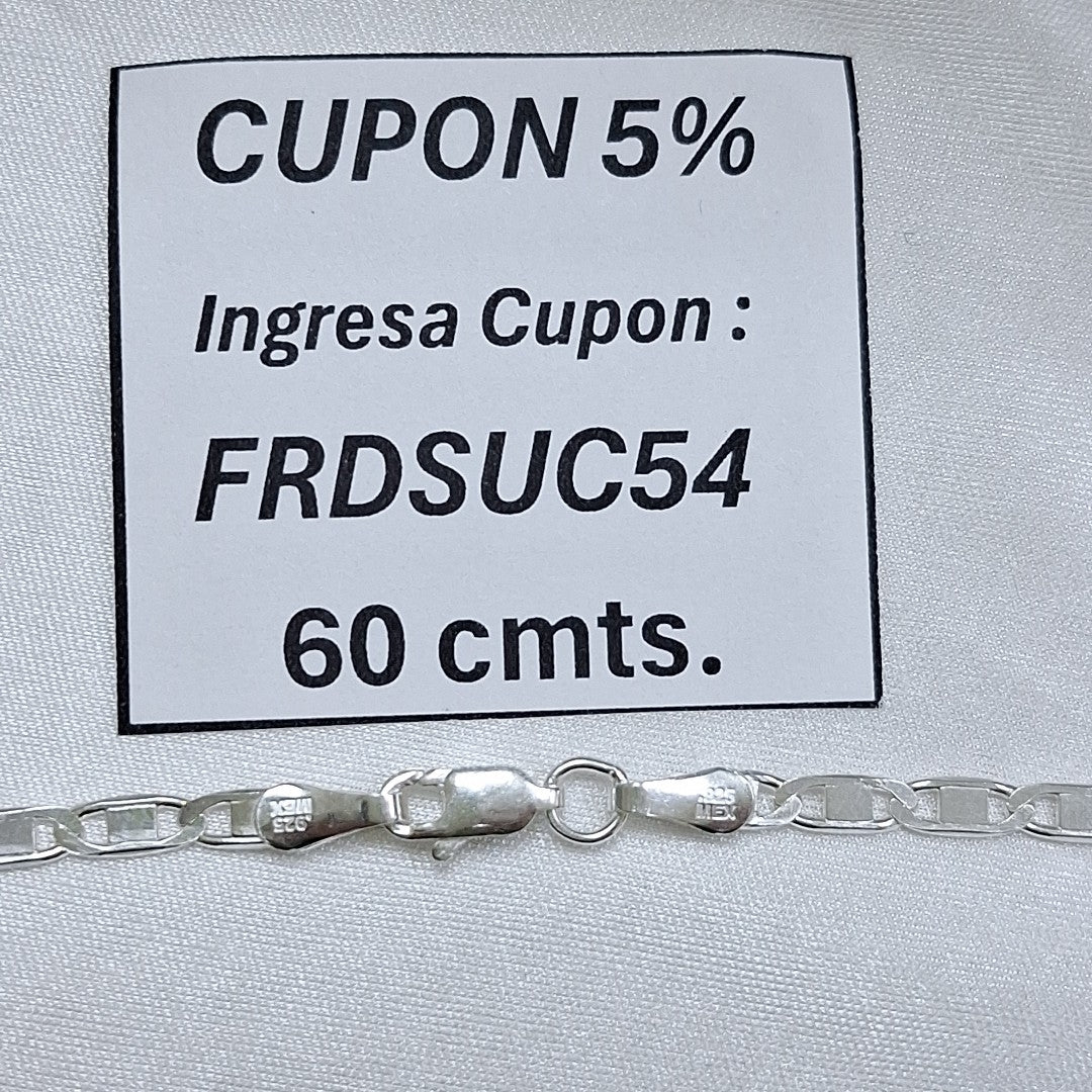CADENA GUCHI PLATA .925 60 CM 10.63 GR (NUEVO)