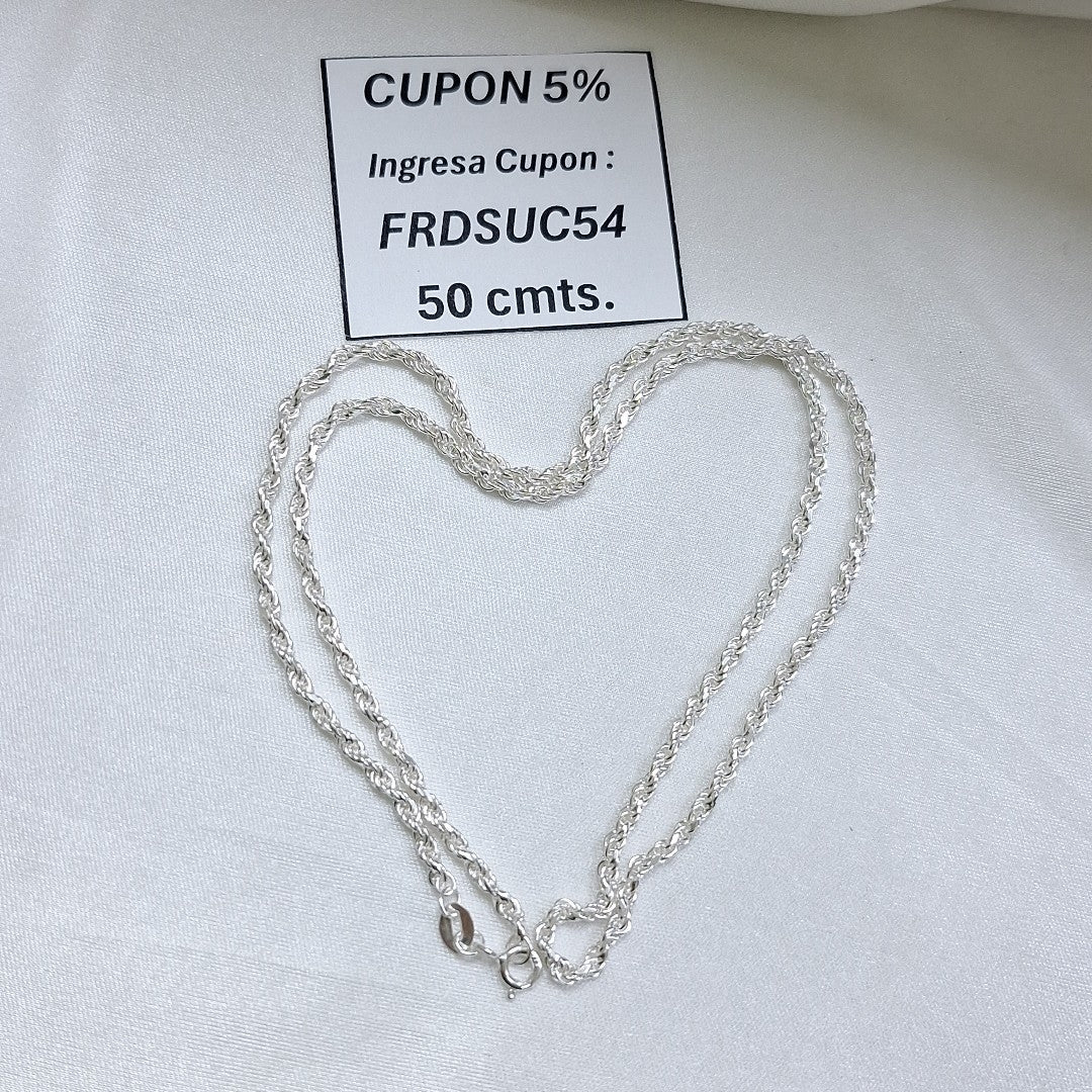 CADENA TORZAL PLATA .925 50 CM 8.52 GR (NUEVO)