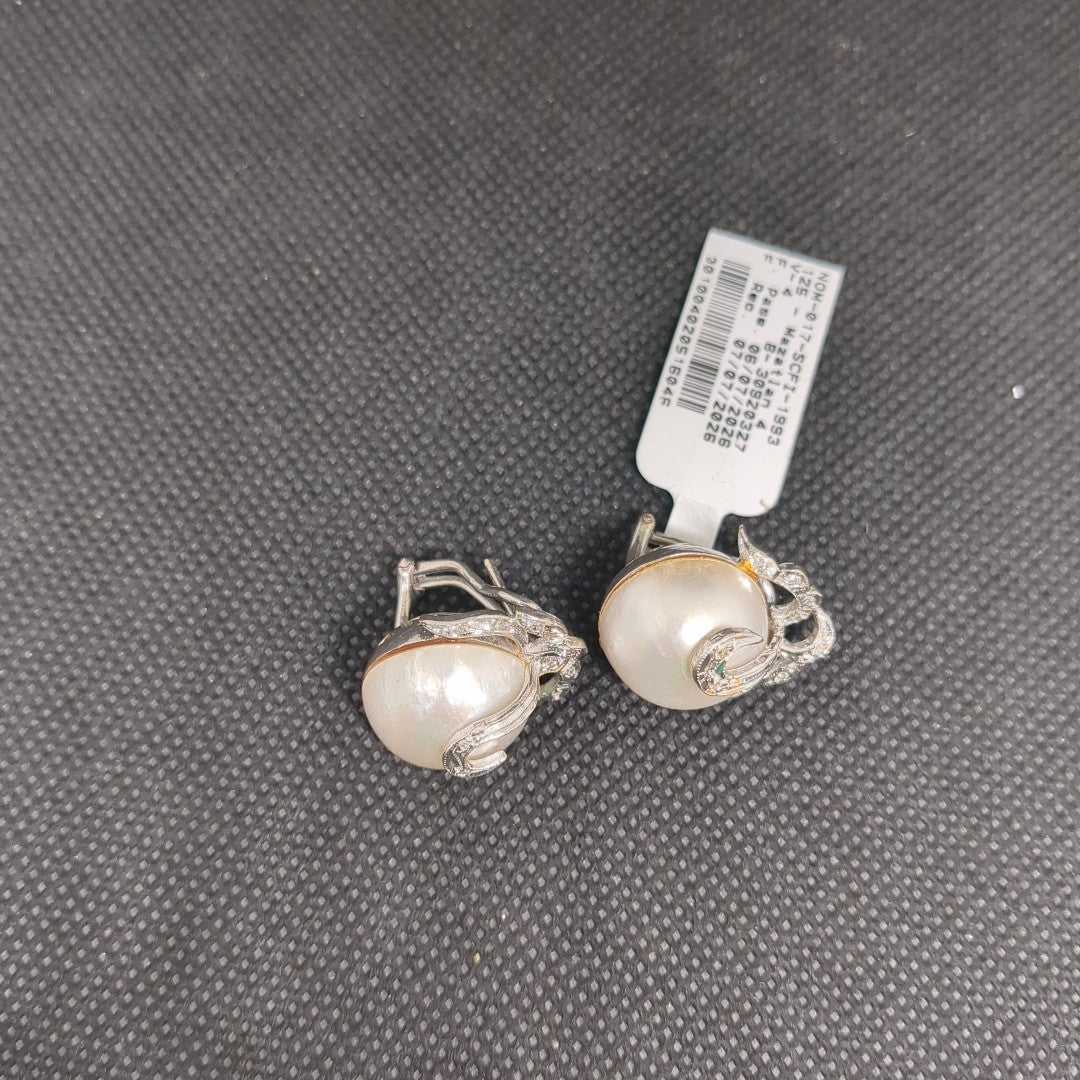 ARETES PAR ORO BLANCO 10 K 8.5 GRMS (SEMINUEVO)
