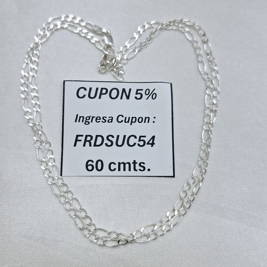 CADENA 3X1 PLATA .925 60 CM 4.72 GR (NUEVO)