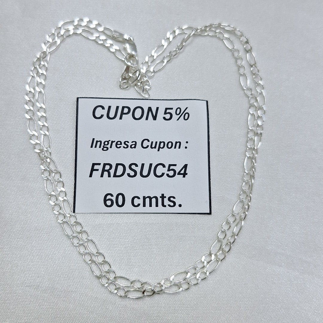 CADENA 3X1 PLATA .925 60 CM 4.72 GR (NUEVO)
