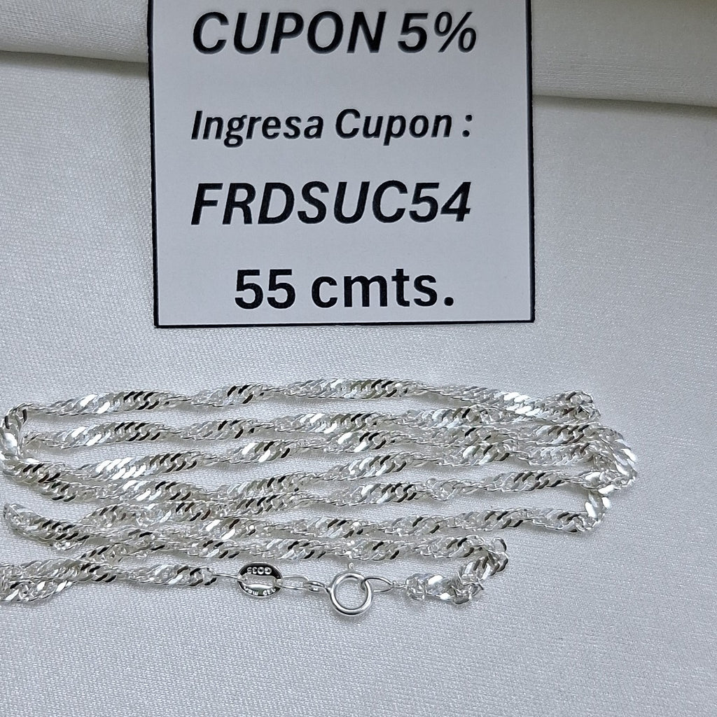 CADENA MEDIO TZL PLATA .925 55 CM 4.22 GR (NUEVO)