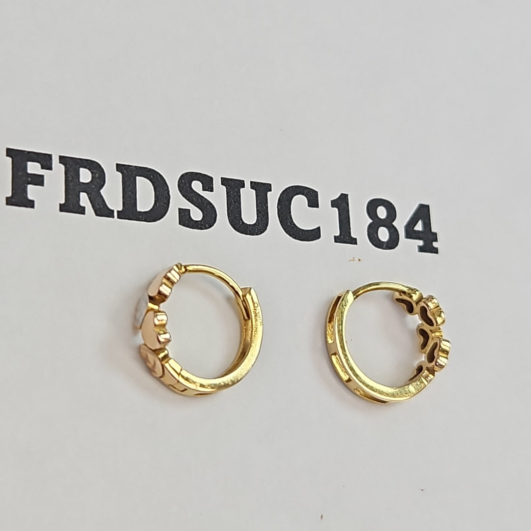 ARRACADAS PAR ORO 14 K 1.5 GRMS (SEMINUEVO)