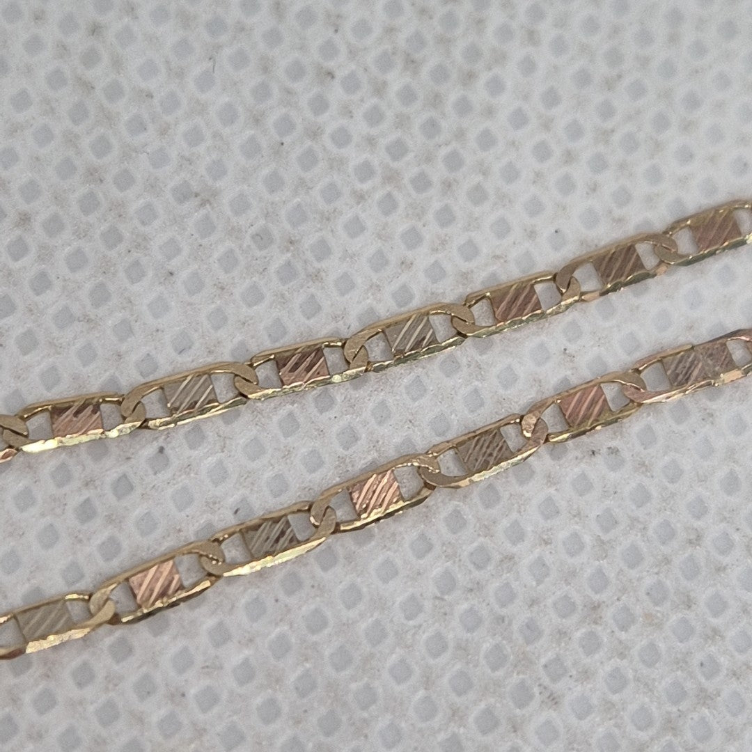 CADENA ORO COMBINADO 10 K 2.1 GRMS (SEMINUEVO)