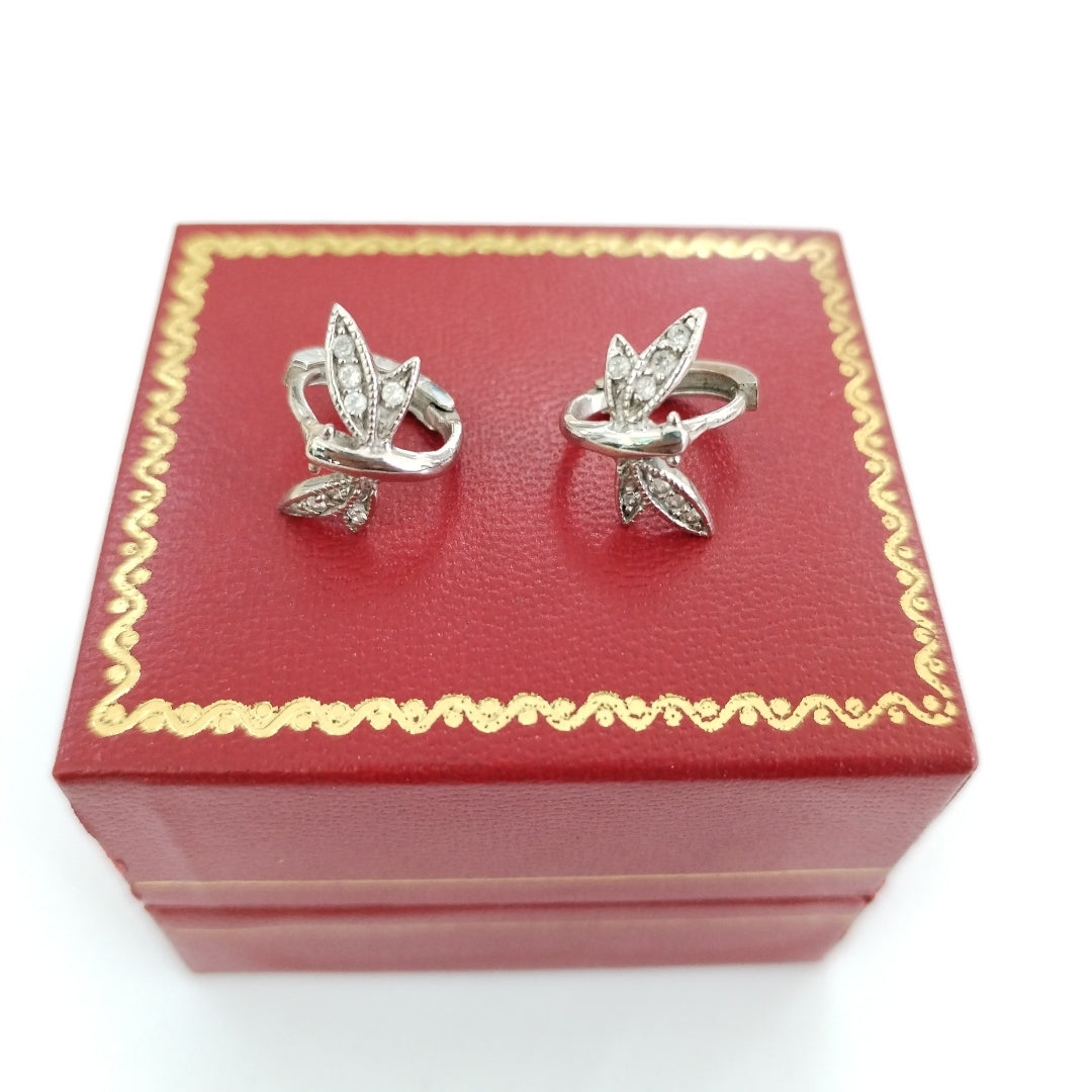 ARETES PAR ORO BLANCO 14 K 2,40 GRMS (SEMINUEVO)