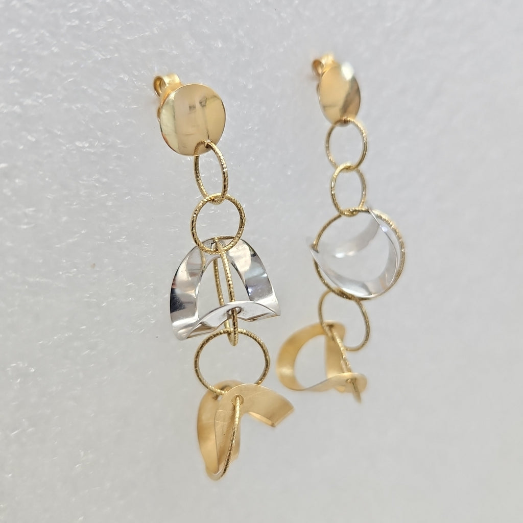 BROQUELES PAR ORO 14 K 6,90 GRMS (SEMINUEVO)