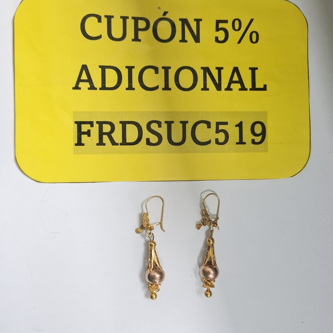 ARETES PAR ORO 8 K 4,70 GRMS (SEMINUEVO)