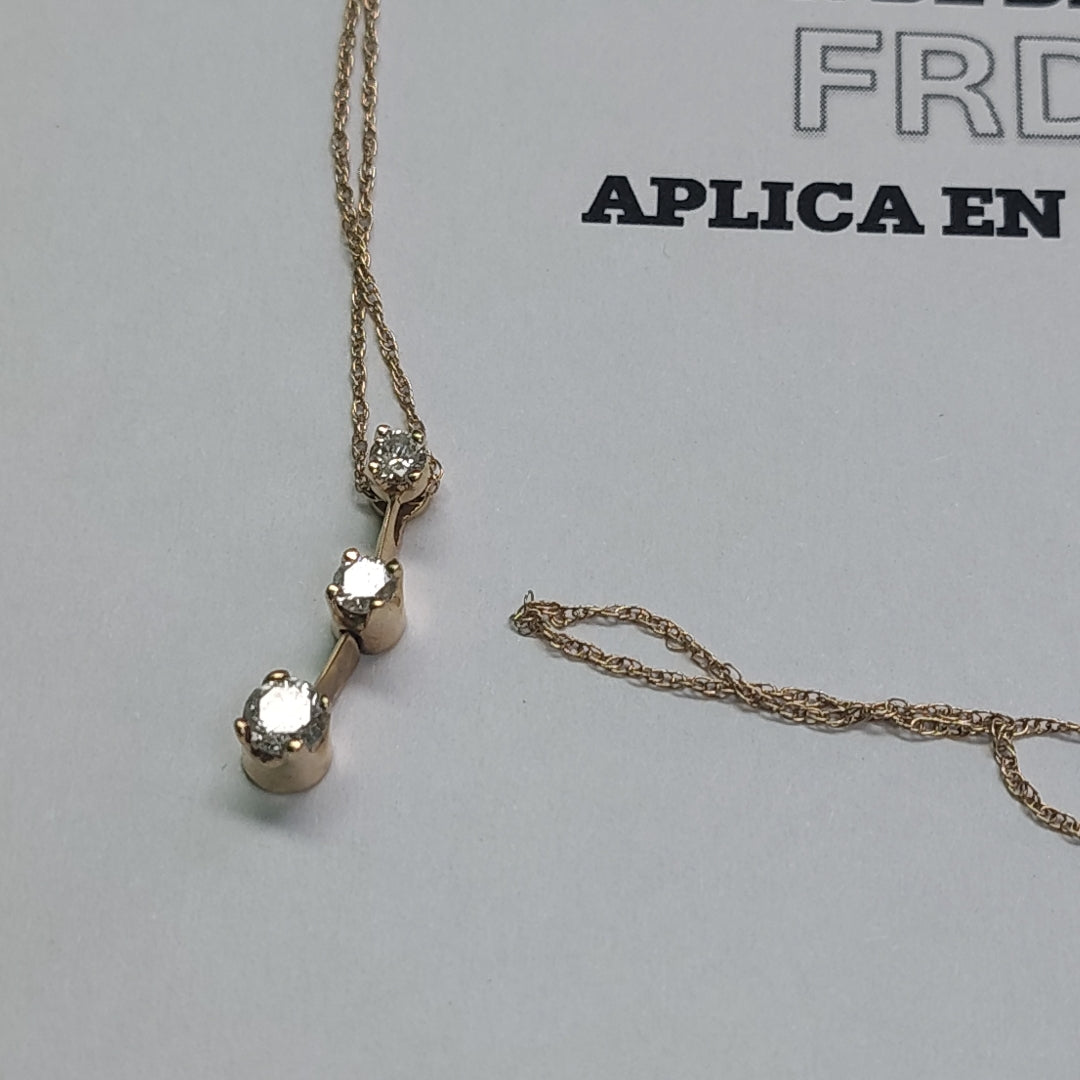 CADENA, DIJE ORO 14 K 2.2 GRMS (SEMINUEVO)
