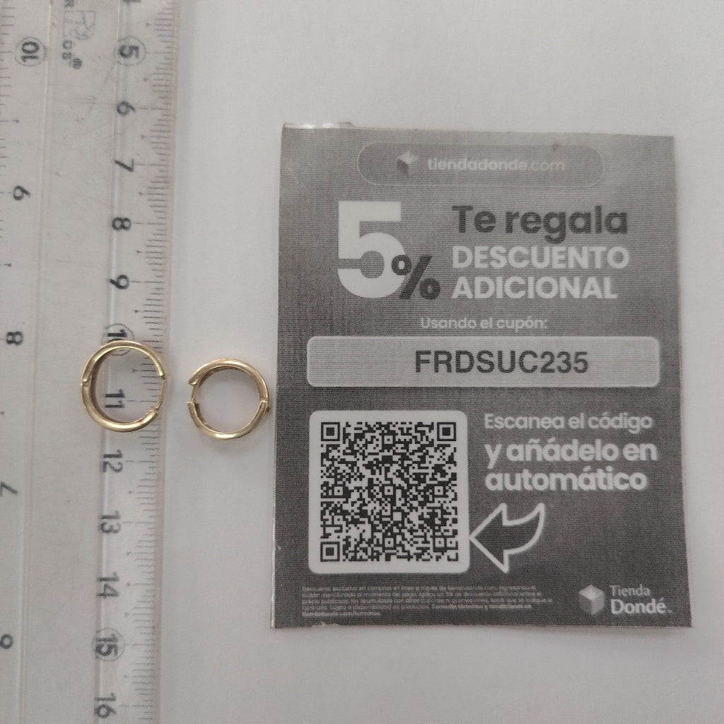 ARRACADAS PAR ORO 10 K 1.4 GRMS (SEMINUEVO)